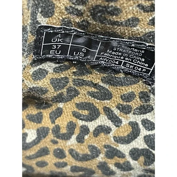 Dr Martens Stratford Women's Fold Down Boot Brown Leopard bootie size 6 - Picture 8 of 9